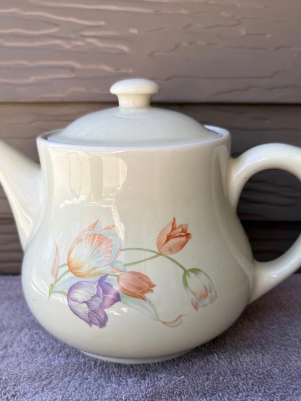 VTG DRIP O LATOR PORCELAIN FLORAL TEAPOT ENTERPRISE ALUMINUM CO